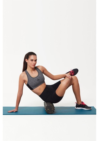 Tırtıklı Masaj Rulosu - Trigger Point Foam Roller 30 cm Orta Sert/Siyah/Sarı indirimleri