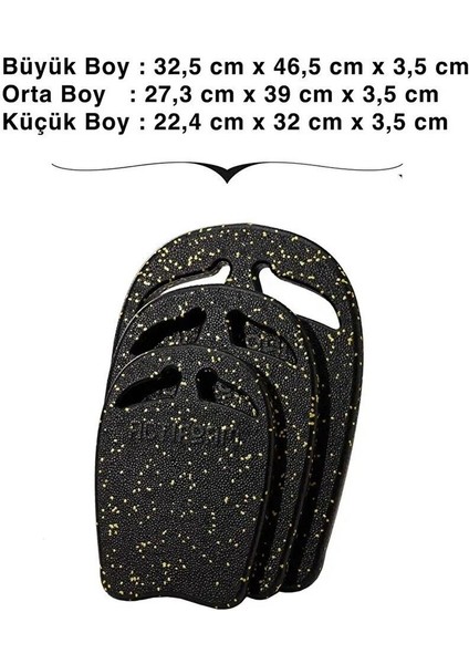 Orta Boy Yüzme Tahtası Kickboard Siyah/Sarı