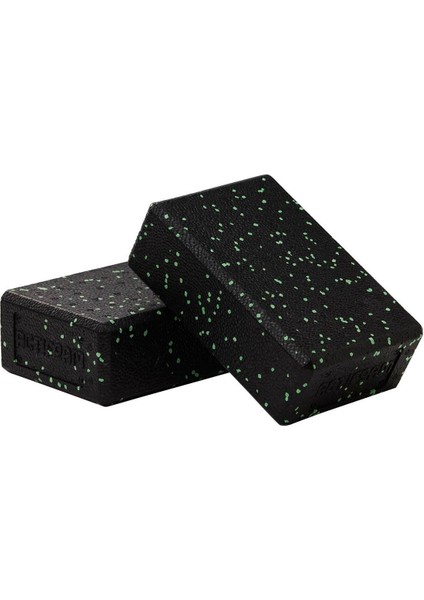 Yoga Blok 2'li Set Orta Sert/ Siyah- Yeşil