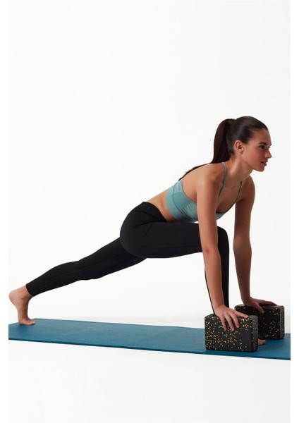Yoga Bloğu 2'li Set Orta Sert/Siyah-Sarı fırsatları