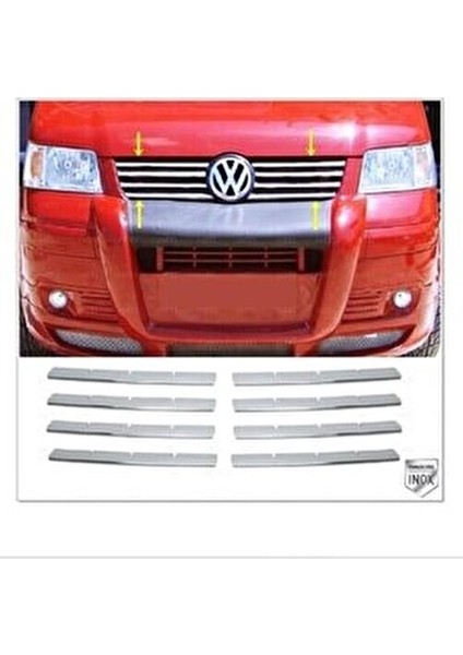 Vw T5 Transporter Krom Ön Panjur 8 Prç. 2003-2010 P. Çelik