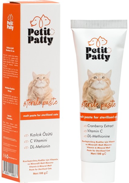 Sterile Paste 100G (Kısırlaştırılmış Kedilere Özel Bağışıklılık Destekleyici)
