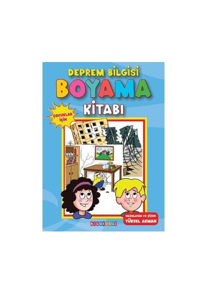 Deprem Bilgisi Boyama Kitabı - Çocuklar Için