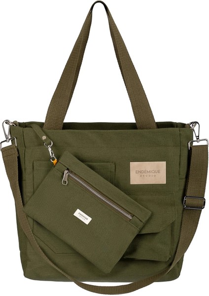 Endémique Studio La Lune Tote Bag Small Olive