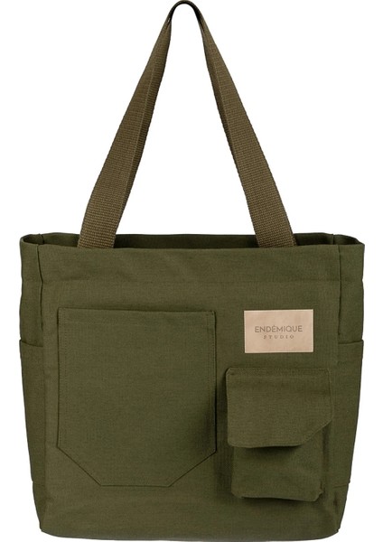 Endémique Studio La Lune Tote Bag Small Olive