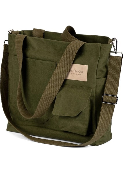 Endémique Studio La Lune Tote Bag Small Olive