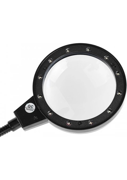 Nikula-12 LED Clipslı Işıklı Büyüteç,işıklı Masa Lambası Çalışma Lambası