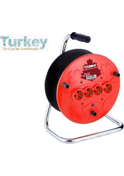 Extra 4lü Elektrik Seyyar Makaralı Uzatma Kablo 20 Metre Taşınabilir