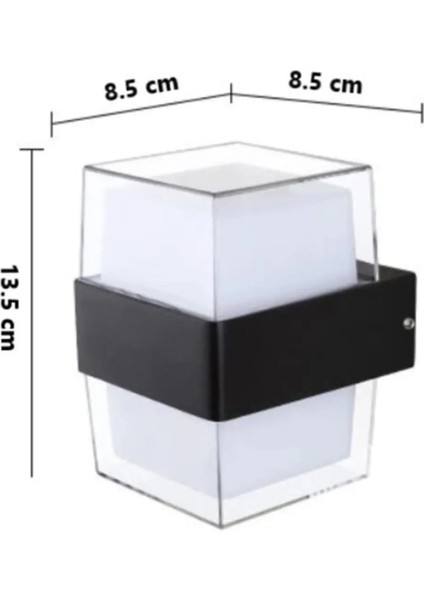 1 Adet Duvar Lambası LED Işık 12W Su Geçirmez Duvar Aplik İç & Dış Mekan Aydınlatma Bahçe Teras Lamba Ledışık