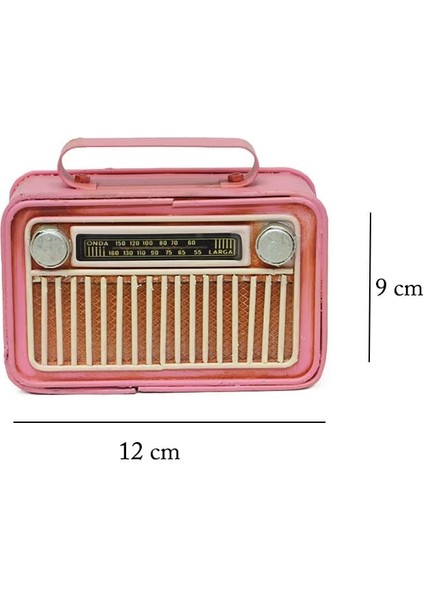 Vintage Tasarım Dekoratif Metal Radyo