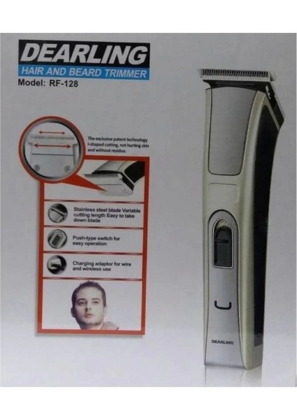 Profesyonel Saç ve Sakal Traş Makinesi Dearling RF-128