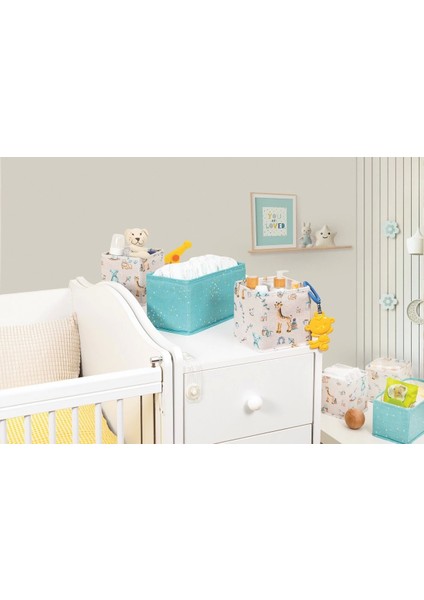 Baby 3'lü Kullanışlı Çekmece Düzenleyici Çok Amaçlı Organizer Kutu (Yeşil)