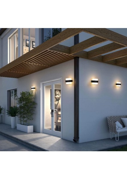 8 Adet Duvar Lambası LED Işık 12W Su Geçirmez Duvar Aplik İç & Dış Mekan Aydınlatma Bahçe Teras Lamba Ledışık
