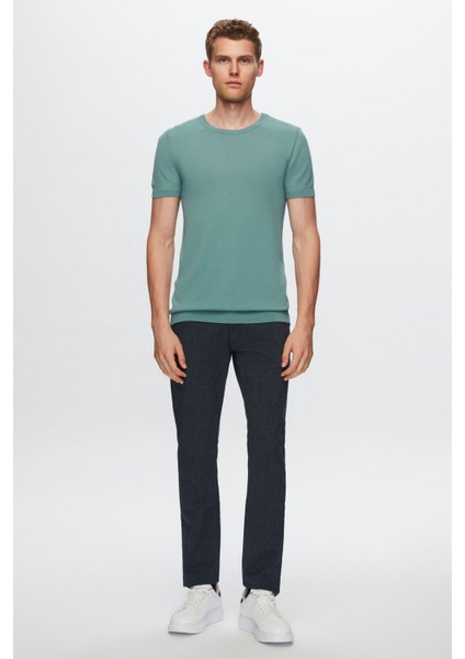 Slim Fit Mint Düz Örgü Rayon Örme T-Shirt 0EF069421003M fırsatları