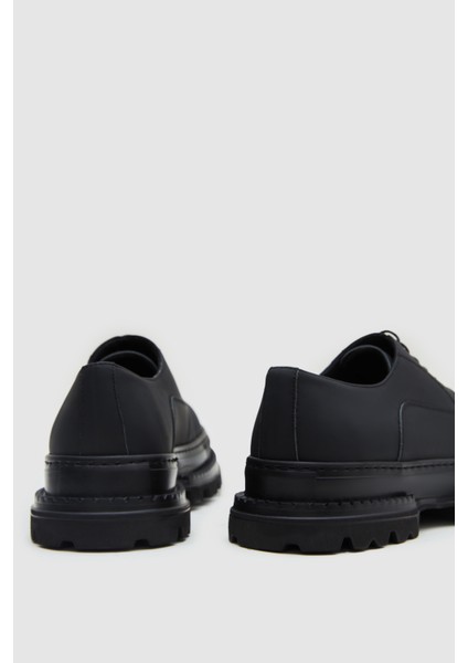 Siyah Kalın Tırtıklı Tabanlı Nubuk Ayakkabı 1EF093122717M fırsatları