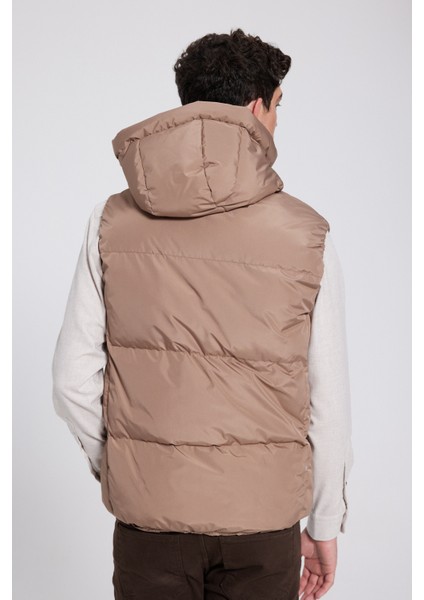 Slim Fit Vizon Düz Yelek Mont 1ECY735210029 modelleri