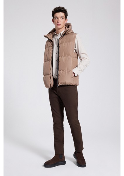 Slim Fit Vizon Düz Yelek Mont 1ECY735210029 fırsatları