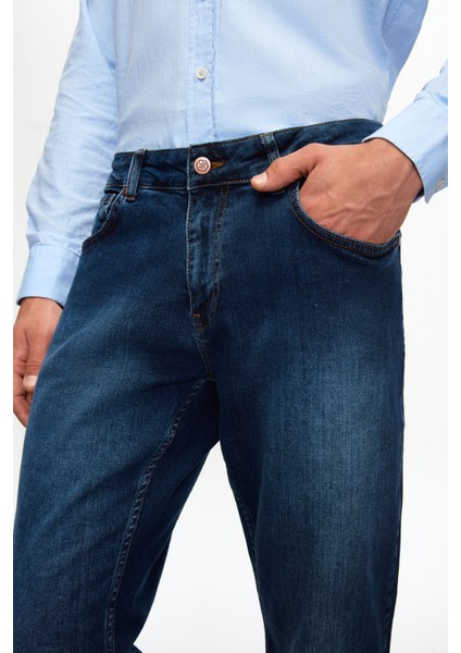 Slim Fit Lacivert Denim Denim Pantolon 2HCJ333910020