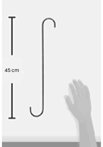 S Kanca Bitki Asmak Için, Ağaç Dalı, Kuş Besleyici, Tencere ve Tavalar Dolap Bahçe Pergola 45 cm fiyatları