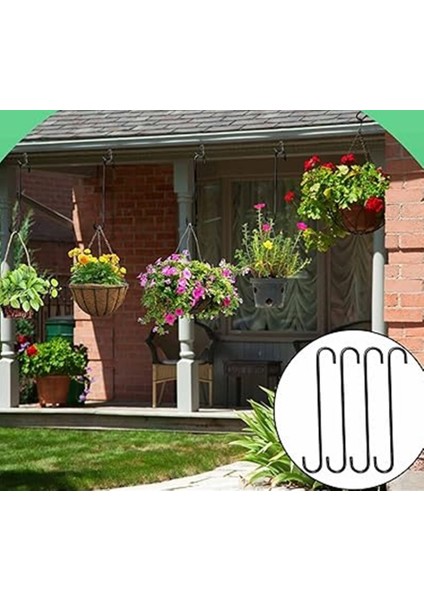 S Kanca Bitki Asmak Için, Ağaç Dalı, Kuş Besleyici, Tencere ve Tavalar Dolap Bahçe Pergola 45 cm modelleri