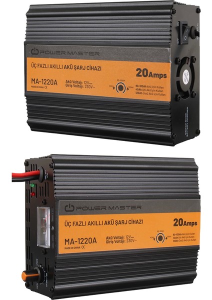 MA-1220A 12 Volt - 20 Amper Akıllı Akü Şarj Cihazı