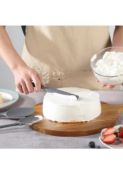 6lı Mor Spatula Seti Yanmaz Yapışmaz Mutfak Pasta Slikon Yumurta Fırçası Kaşık Bıçak