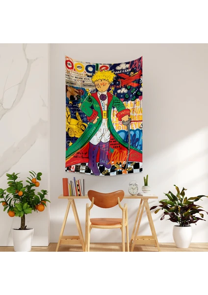 Pop Art Küçük Prens The Little Prince Grafiti Duvar Örtüsü Halısı