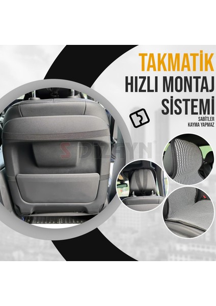 S-Dizayn Oto Koltuk Koruyucu Kılıf Füme Universal 2 Parça Ön A+ Kalite fiyatları