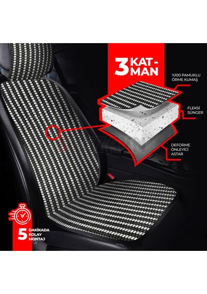 S-Dizayn Oto Koltuk Koruyucu Kılıf Füme Universal 2 Parça Ön A+ Kalite fırsatları