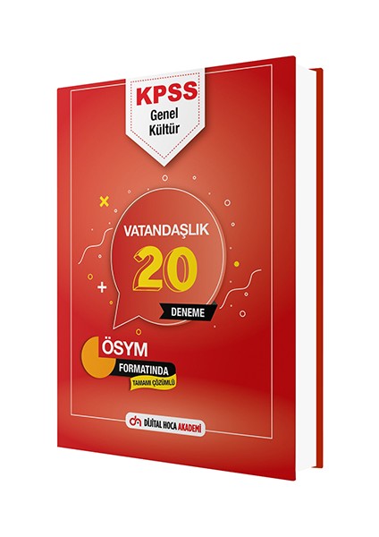 KPSS 2024 Genel Kültür Tamamı Çözümlü Vatandaşlık 20 Deneme Sınavı