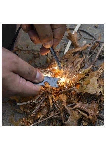 Acil Durum Magnezyum Çubuk Çakmaktaşı Hayatta Kalma Ateş Başlatıcı Çakmak Kiti Düdük Hediyel