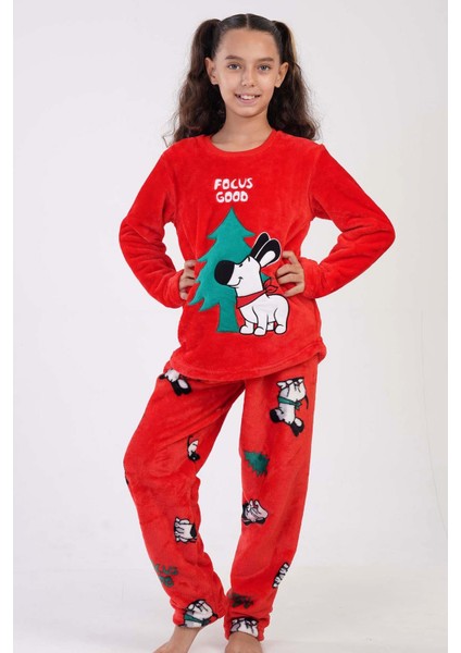 Kız Çocuk Welsoft Kırmzı Pijama Takım C3T0N4O023