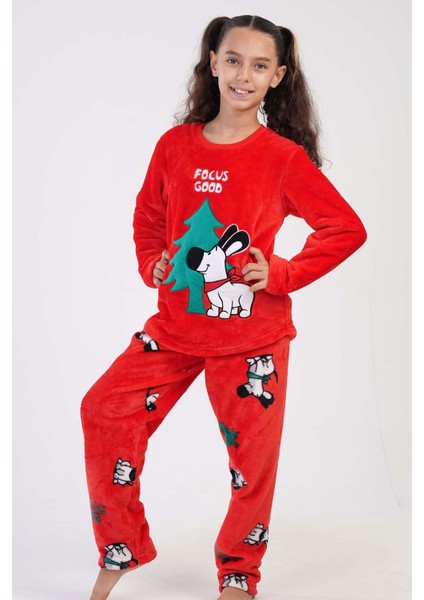 Kız Çocuk Welsoft Kırmzı Pijama Takım C3T0N4O023