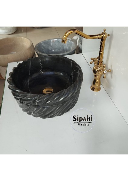 Toros Siyah Burma Model Çanak Lavabo