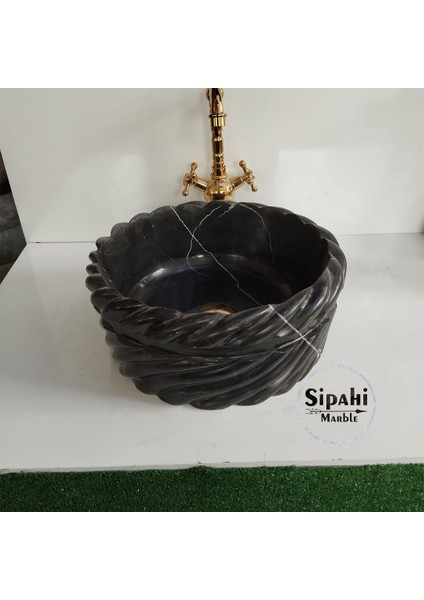 Toros Siyah Burma Model Çanak Lavabo