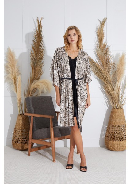 Kadın Leopar Gecelik & Sabahlık Takım C5T9N551 indirimleri