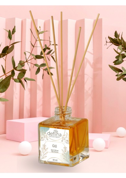 Gül Çubuklu Oda Kokusu Esansiyel Uçucu Yağ Rose Reed Diffuser 110 ml