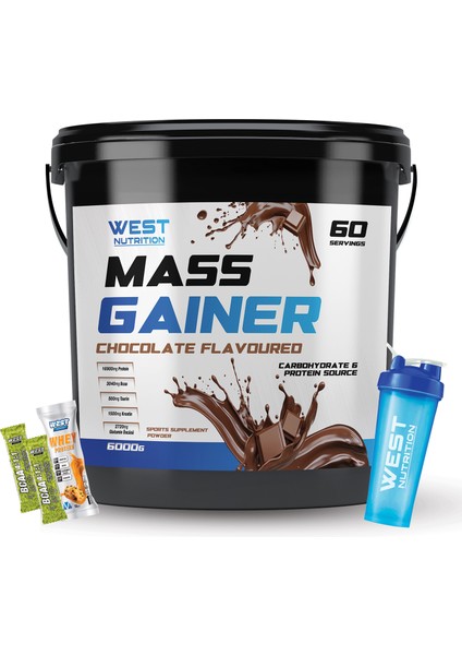 Mass Gainer Karbonhidrat Tozu 6000 Gr + Shaker