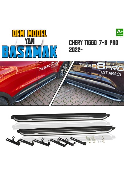S-Dizayn Chery Tiggo7/8 Pro Oem Stil Yan Basamak Seti 2022 Üzeri A+ Kalite