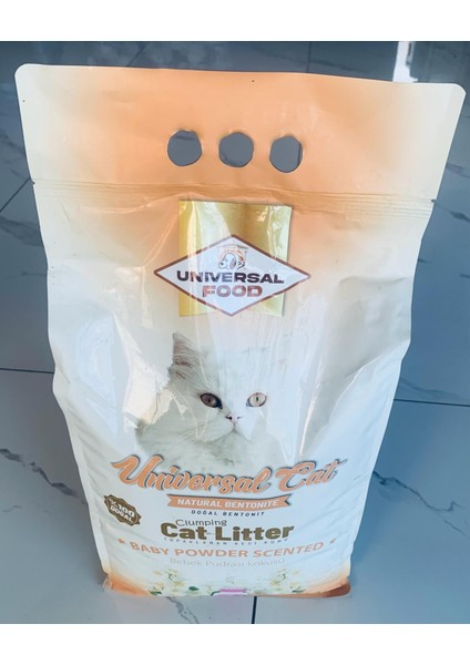 Baby Powder Kokulu Topaklaşan Kedi Kumu 10 L x 1 Adet (Süper Topaklanan , Bentonitli, Kokusuz Kedi Kumu )