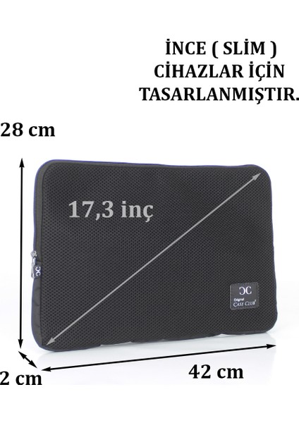 File Sünger 17,3'' Inç Slim Macbook ve Laptop Kılıfı