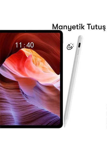 P-01 Beyaz Tüm Cihazlarla Uyumlu For Mi Pad Pen Kapasitif Çizim Ve Tasarım Dokunmatik Kalem