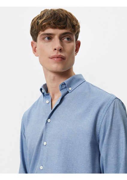 Slim Fit Gömlek Klasik Yaka Uzun Kollu Düğmeli fiyatları