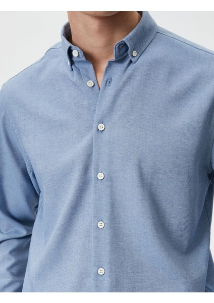 Slim Fit Gömlek Klasik Yaka Uzun Kollu Düğmeli indirimleri