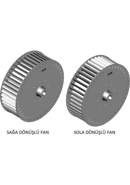 Çap 200 Boy 60 Delik 28 mm Sol Yön Radyal Fan Pervanesi