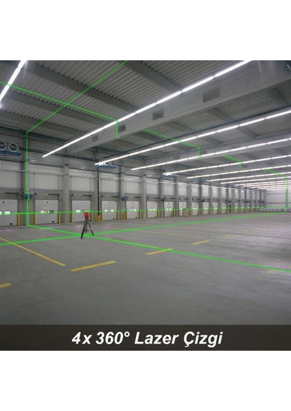 KBL35GTP Şarjlı 4X360⁰ Otomatik Hizalamalı Yeşil Çapraz Çizgi Lazer Distomat + Uzaktan Kumanda + Tripod modelleri