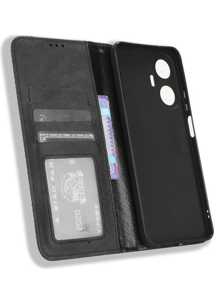 Realme C55 4g Cüzdan Manyetik Kapatma Pu Deri Için Kılıf (Yurt Dışından)