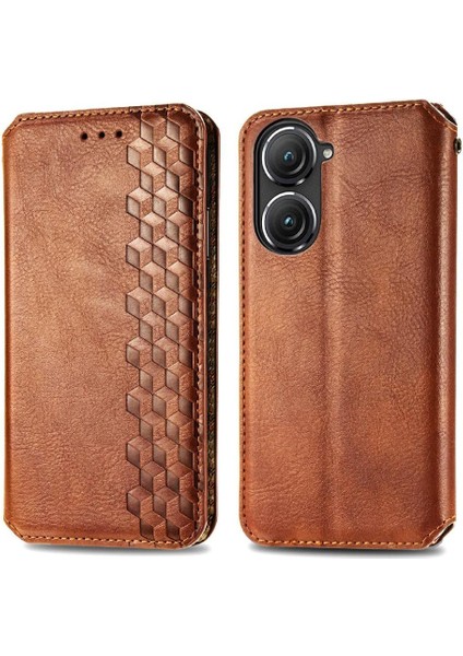 Asus Zenfone 9 Için Kılıf Cüzdan Fonksiyonu Moda Tasarım Deri Kılıf Flip (Yurt Dışından)