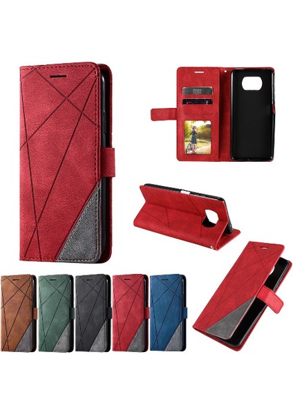 Xiaomi Poco X3 Nfc Kart Tutucu Kickstand Darbeye Pu Deri (Yurt Dışından)