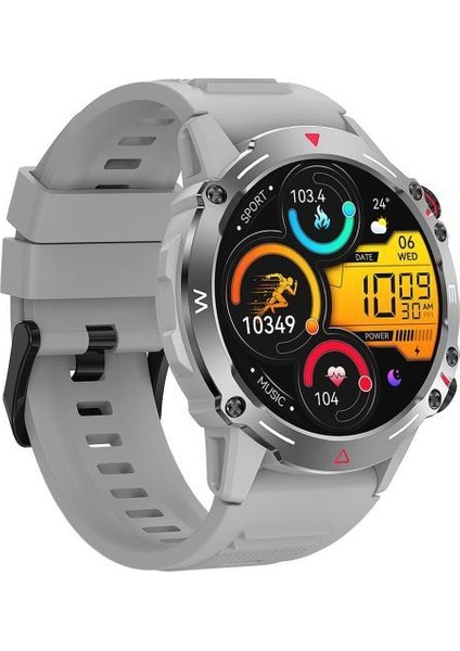 Smart Watchh 1.43" Amoled Hd Ekran 410 Mah Pil Ömürlü Akıllı Saat Gri